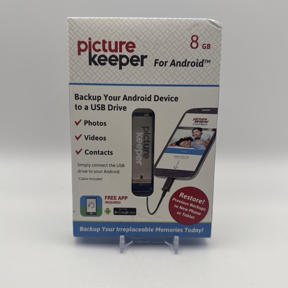 Picture Keeper Home Edition 8GB USB 2.0 USB-A Photo Backup Drive Gray PC/Mac